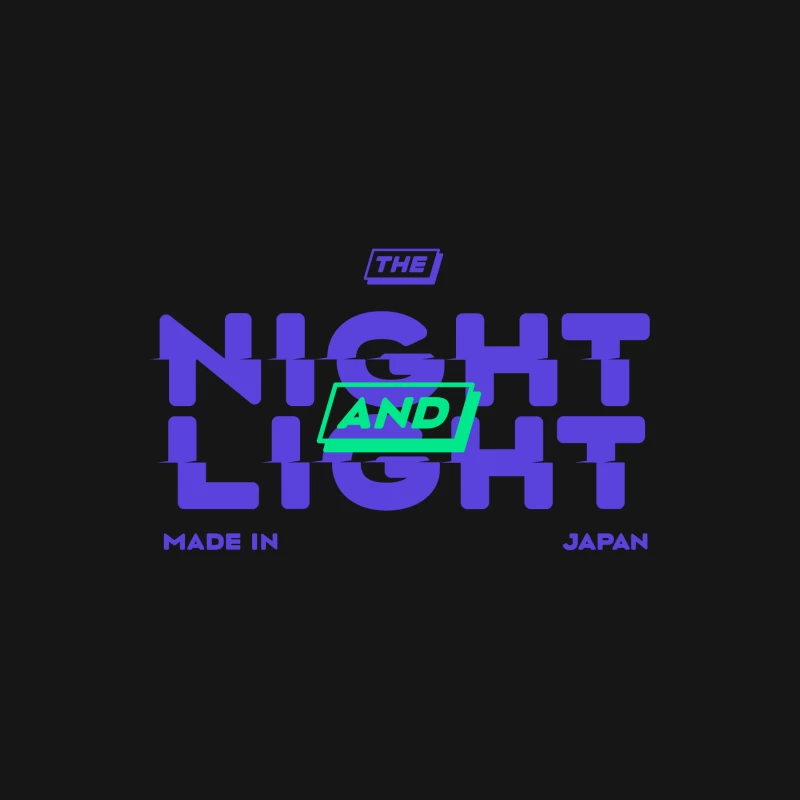 Nacht und Licht Design aus Japan Herren Langarm T-Shirt