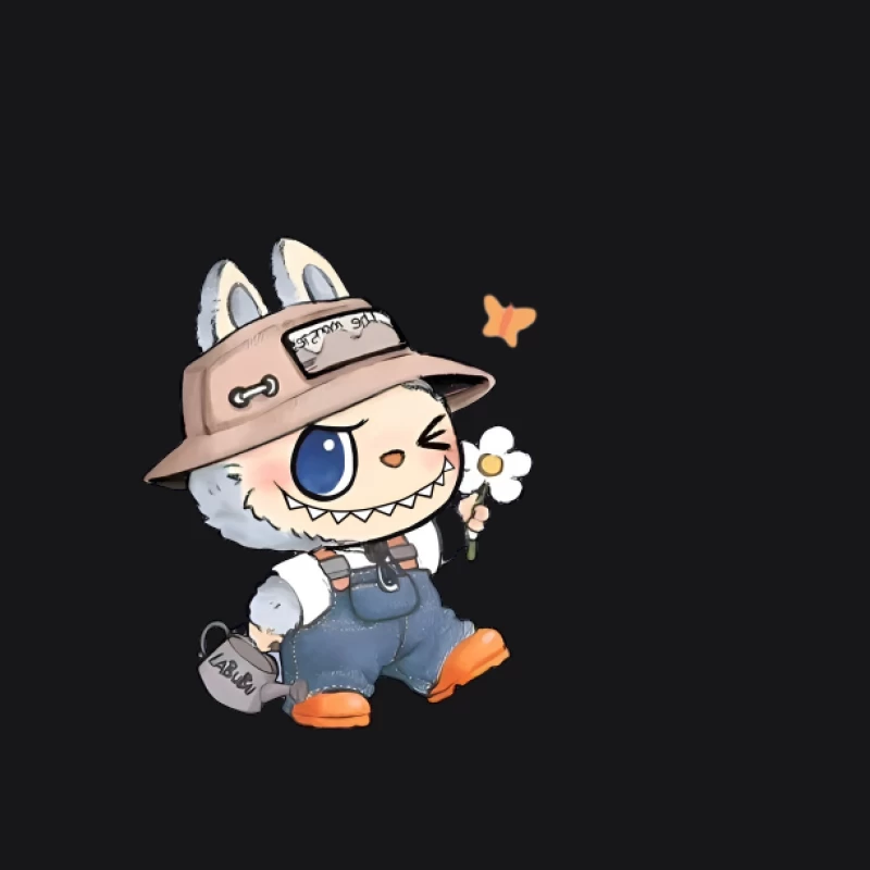 Adorable mascotte de dessin animé avec fleur Femme Sweat à capuche