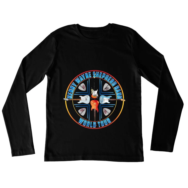 Kenny Wayne Shepherd Band World Tour Logo with Electric Guitars Female Long Sleeve T-Shirt