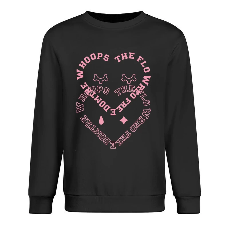 Herzförmiges Design mit Text Herren Pullover Sweatshirt