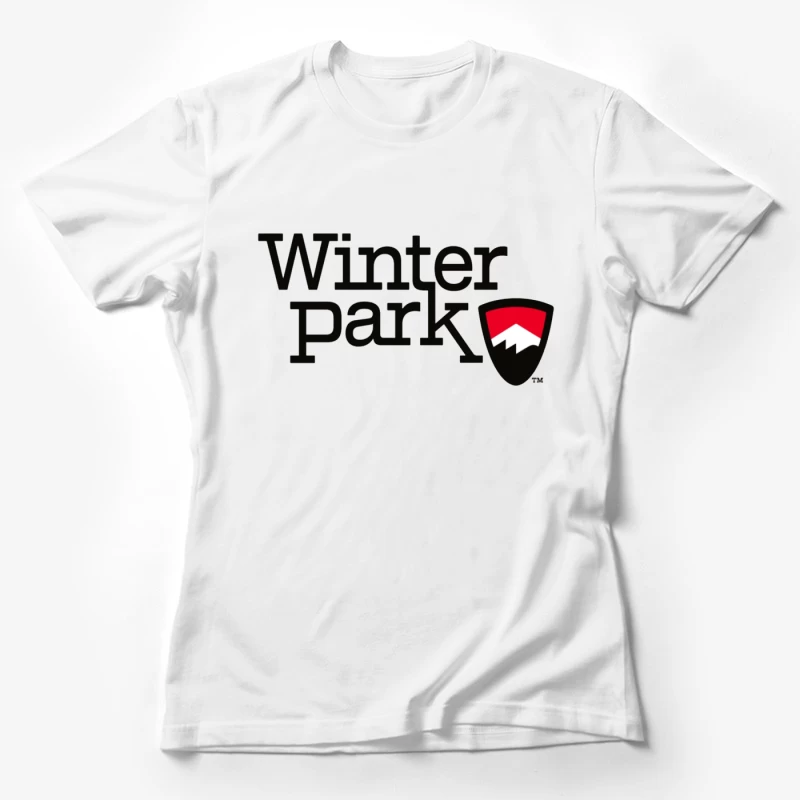 Winter Park Resort Logo with Mountain Shield Design Female T-Shirt