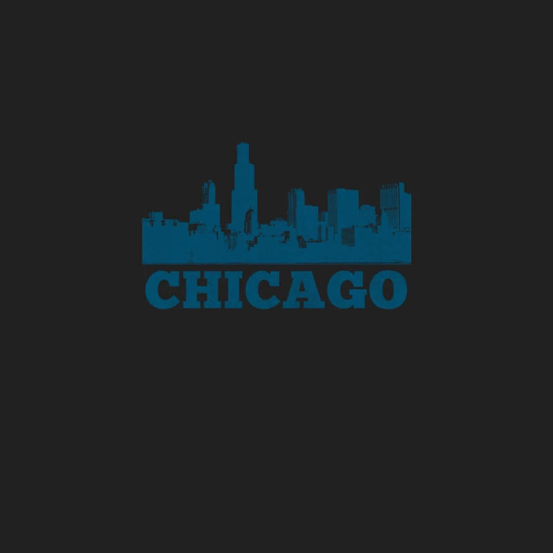 Chicago Skyline  Retro Vintage Faded Style Design Bucket Hat