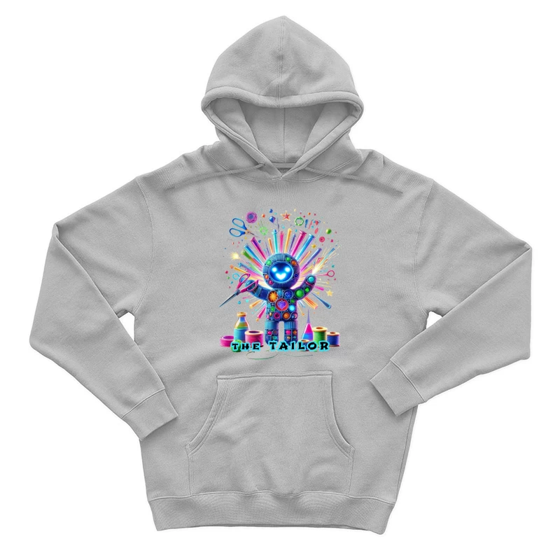 The Magical Sewing Robot: A Colorful Crafting Fantasy Male Pullover Hoodie