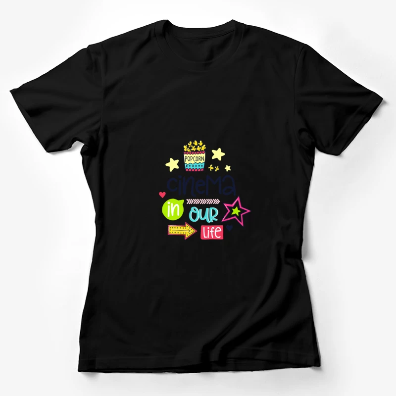 Cinéma et Popcorn : La Vie en Couleurs Femme T-Shirt