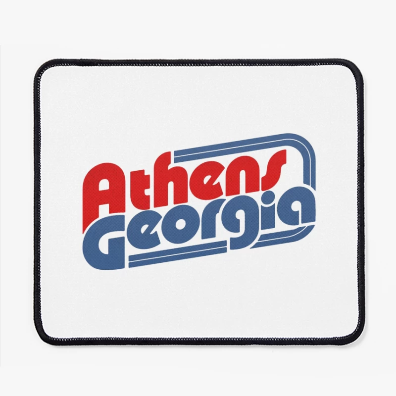 Retro Typography Design for Athens, Georgia Mouse Pad