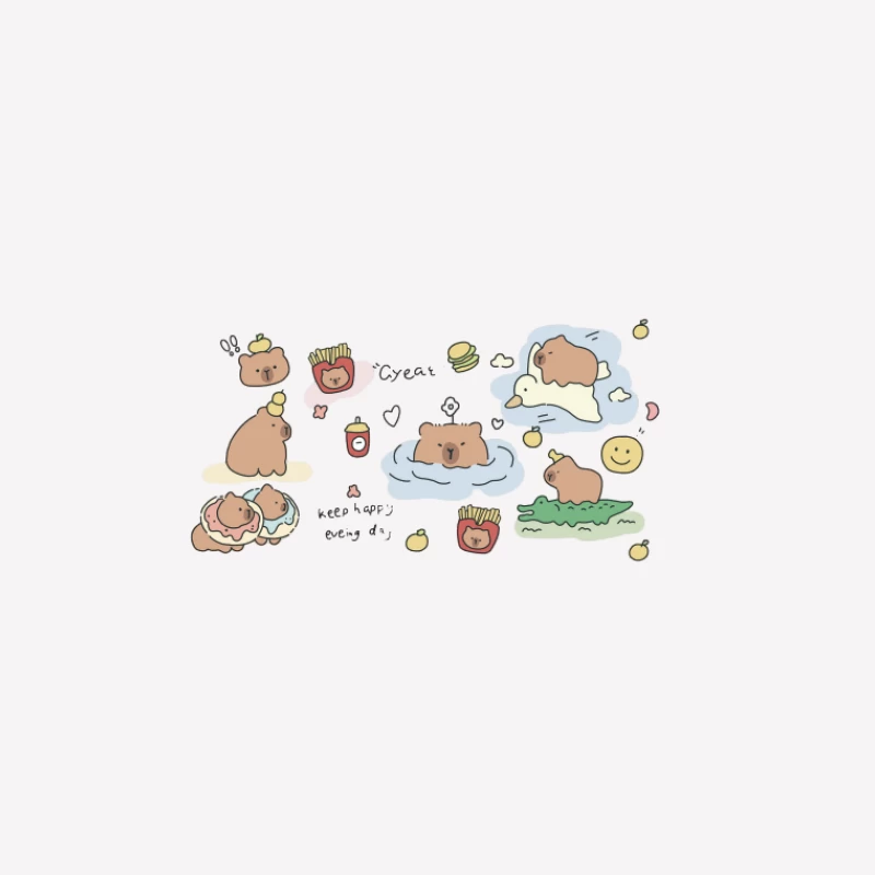 Illustration de mignons ours et frites Homme T-Shirt
