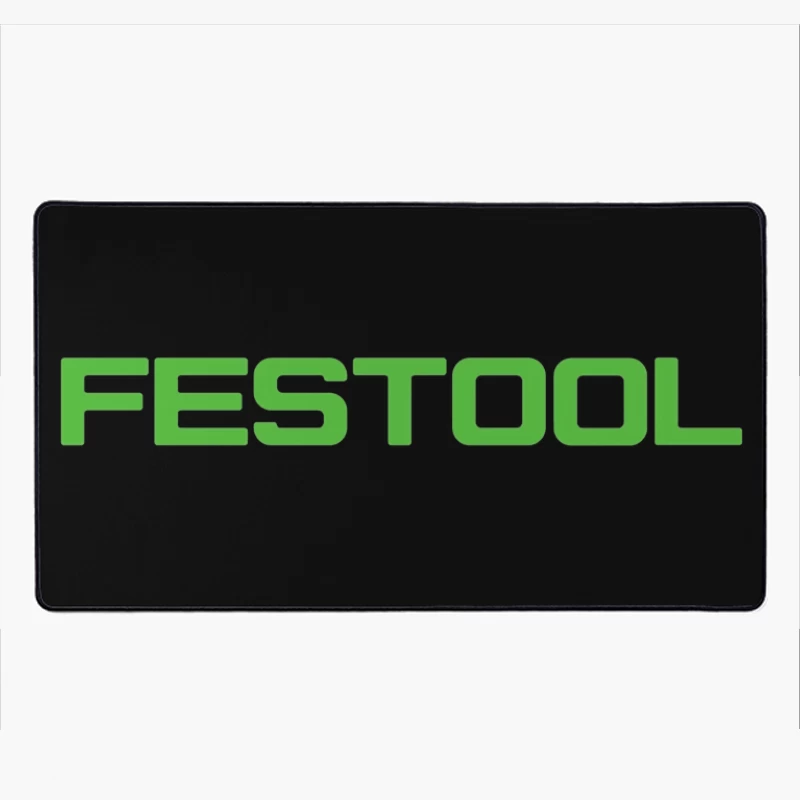 Festool Green Industrial Power Tool Brand Logo Desk Mat