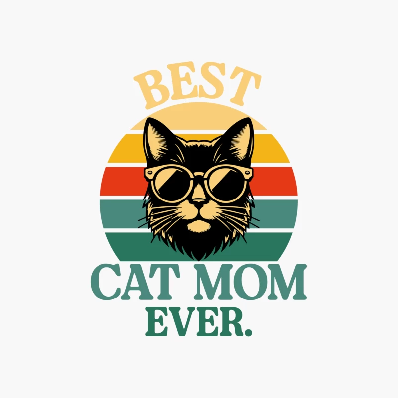 Best Cat Mom Ever Cotton Tote Bag