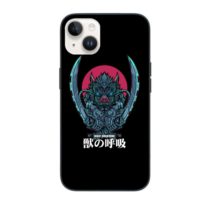 Beast Breathing Character Illustration iPhone Case