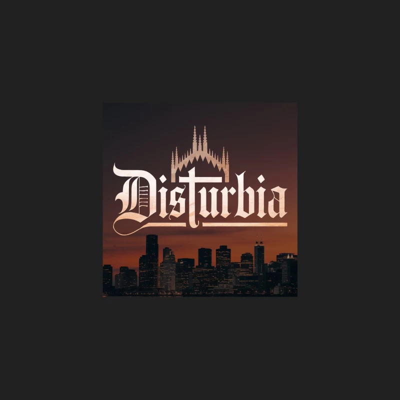 Gothic Disturbia: Urban Contrast of Cathedral and Cityscape Bucket Hat