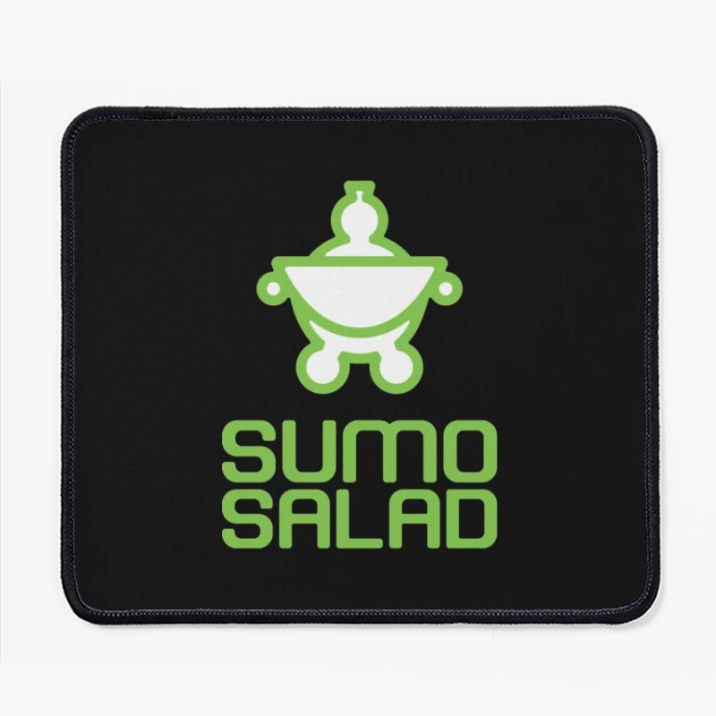 Green Minimalist Sumo Salad Restaurant Logo Mouse Pad