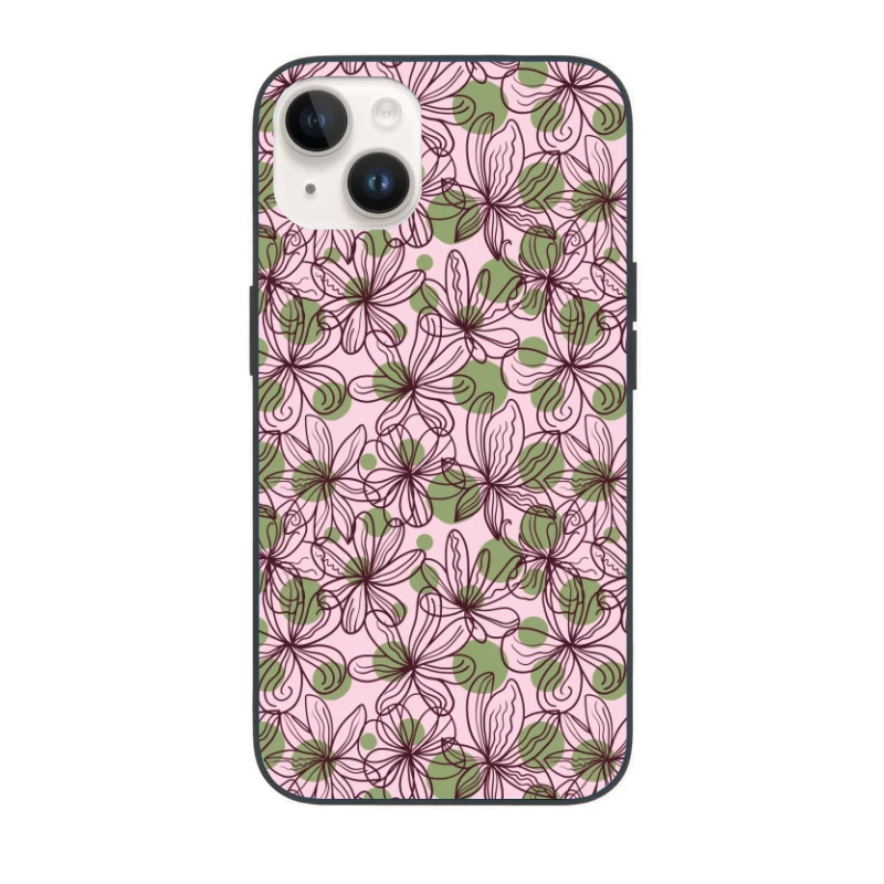 Elegant Floral Whimsy – Botanical Pattern iPhone Case