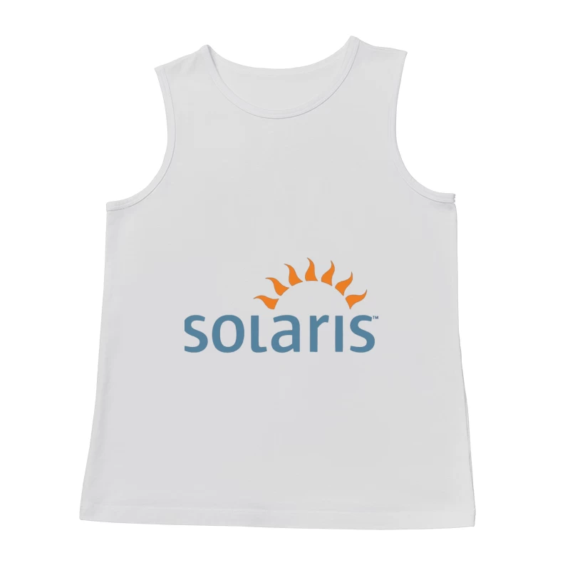 Solaris Operating System Logo with Sun Symbol Male Tank Top