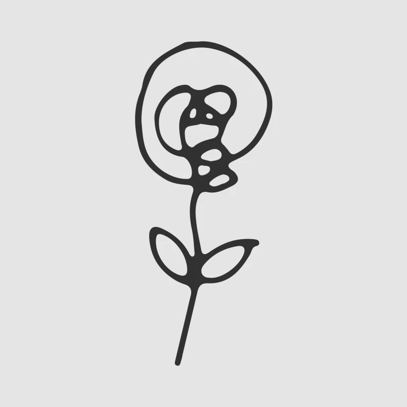 Illustration de rose minimaliste Homme Sweat à capuche