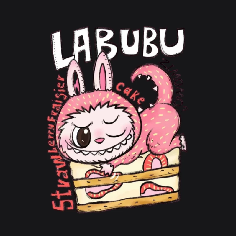 Labubu-Kuchenleckerei Herren Pullover Hoodie