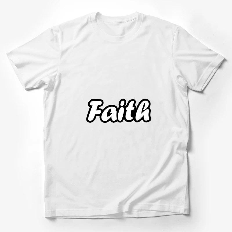 Word Art: Faith Male T-Shirt