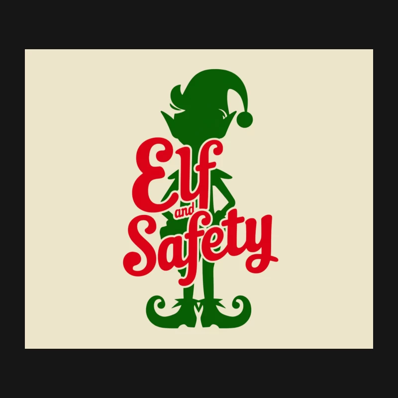 Christmas Elf Safety Logo Typography Design Mouse Pad