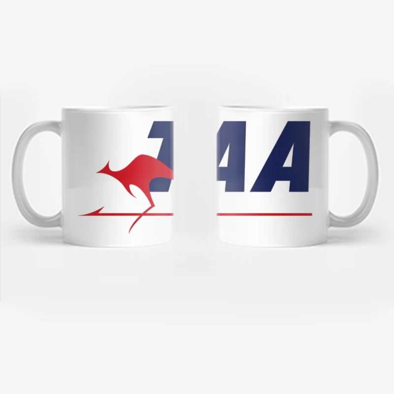 TAA (Trans Australia Airlines) Vintage Logo with Red Kangaroo Coffee Mug