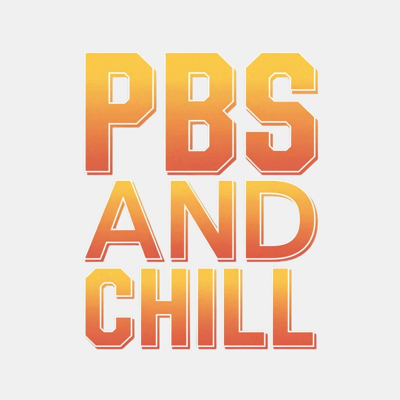 PBS and Chill: Gradient Typography for Relaxation Male Tank Top