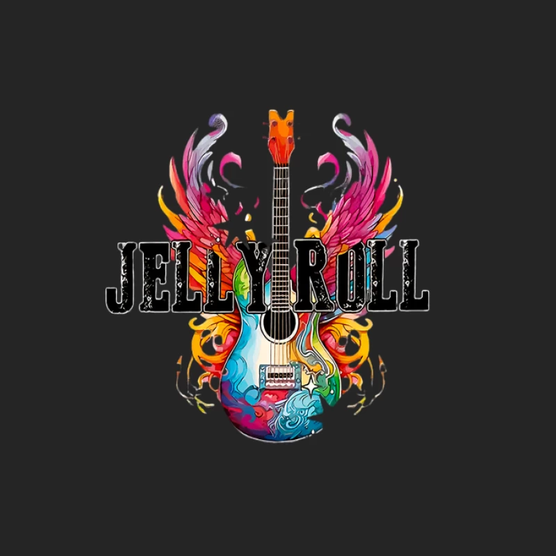 Bunte E-Gitarre mit Flügeln Herren Pullover Sweatshirt
