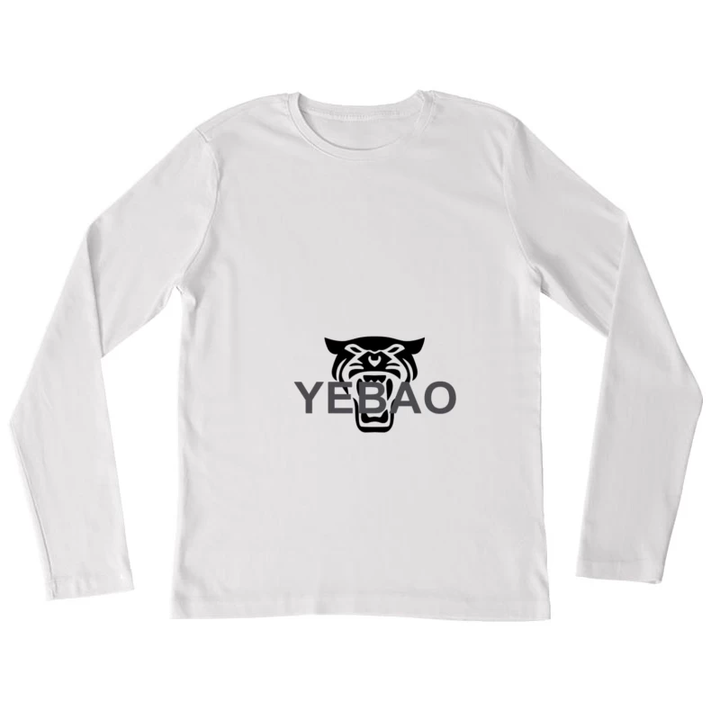 Logo Yebao avec Tigre Femme Manches Longues T-Shirt