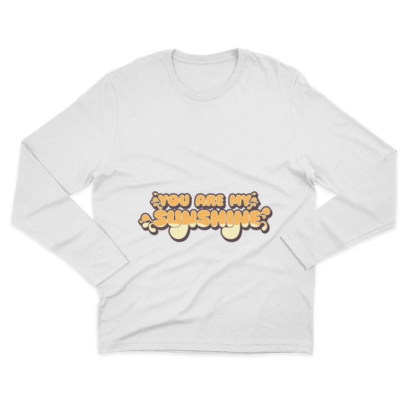 Bunter Schriftzug 'Du bist mein Sonnenschein' Herren Langarm T-Shirt