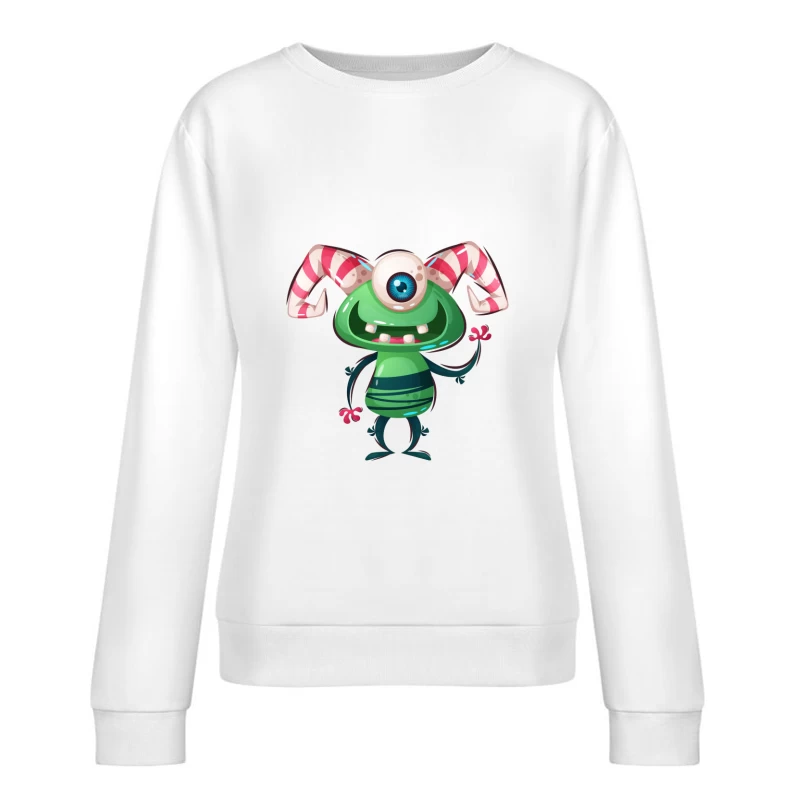 Monstre cyclope joyeux Femme Sweat-shirt à enfiler
