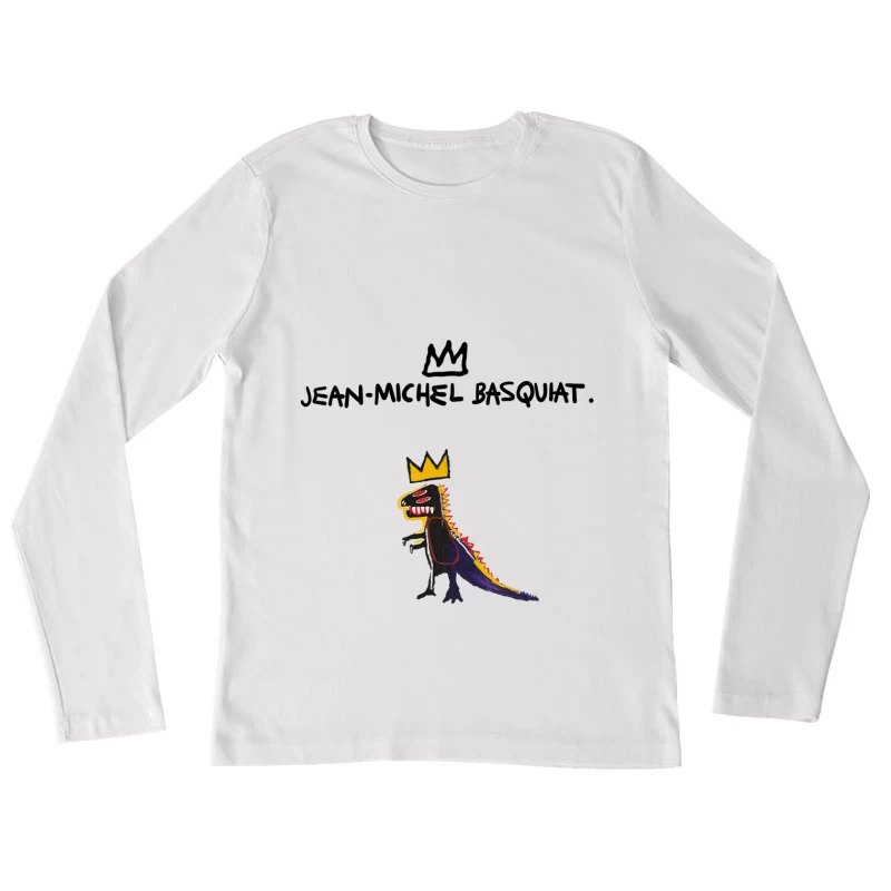 Krönender Dinosaurier mit Ausdruck Damen Langarm T-Shirt