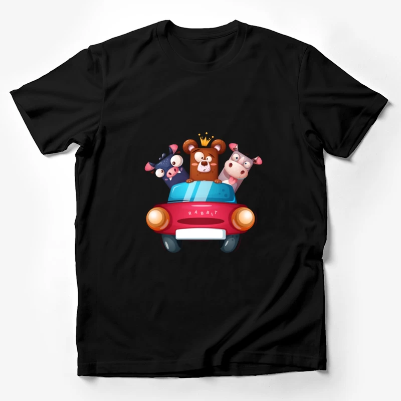 Animaux mignons dans une voiture Homme T-Shirt