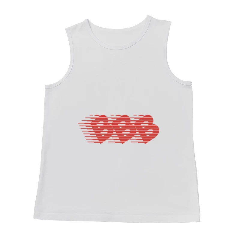 Drei rote Herzen und Streifen Design Herren Tanktops