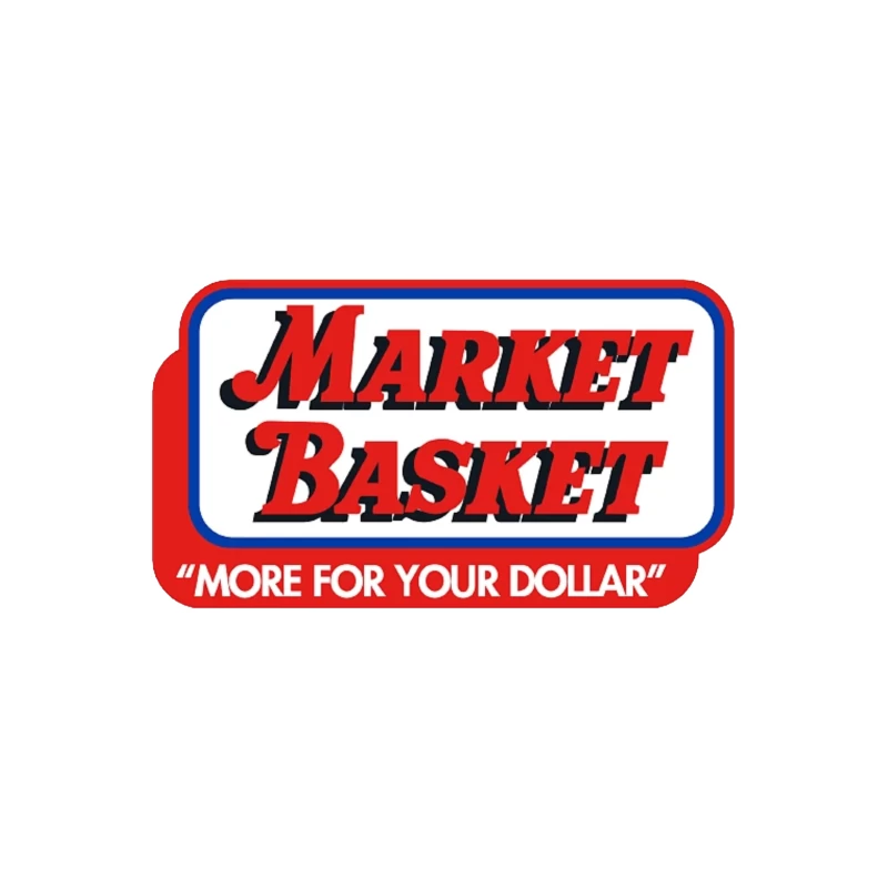 Vintage Market Basket Supermarket Logo with Slogan "More For Your Dollar" Desk Mat