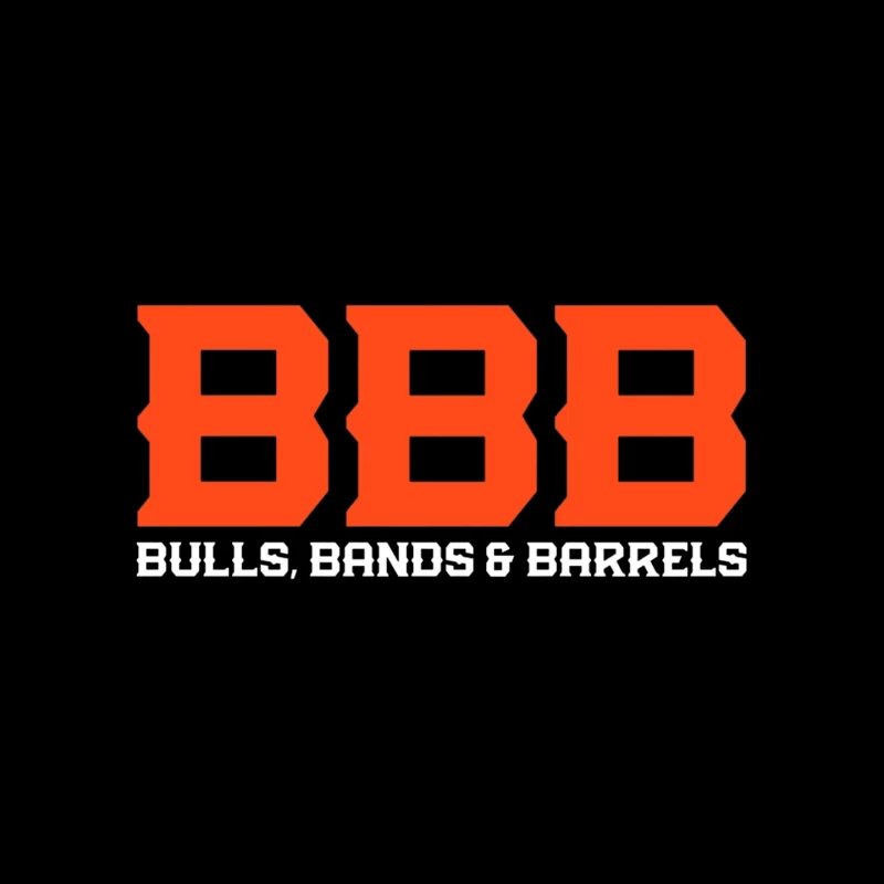 Orange BBB (Bulls Bands & Barrels) Western Event Logo Design Mouse Pad