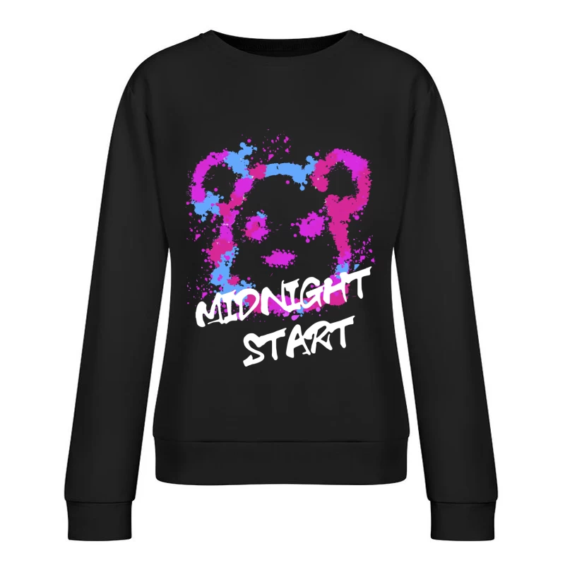 Bunter Panda Graffiti Design Damen Pullover Sweatshirt