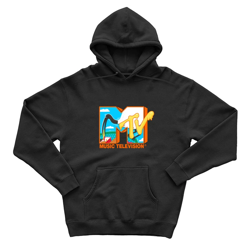 Kreatives MTV Logo mit bunten Elementen Herren Pullover Hoodie