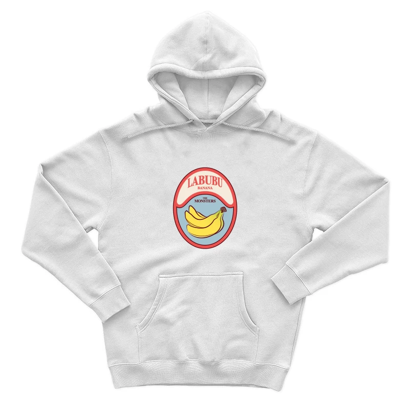 Labubu Bananen Grafik Abzeichen Herren Pullover Hoodie