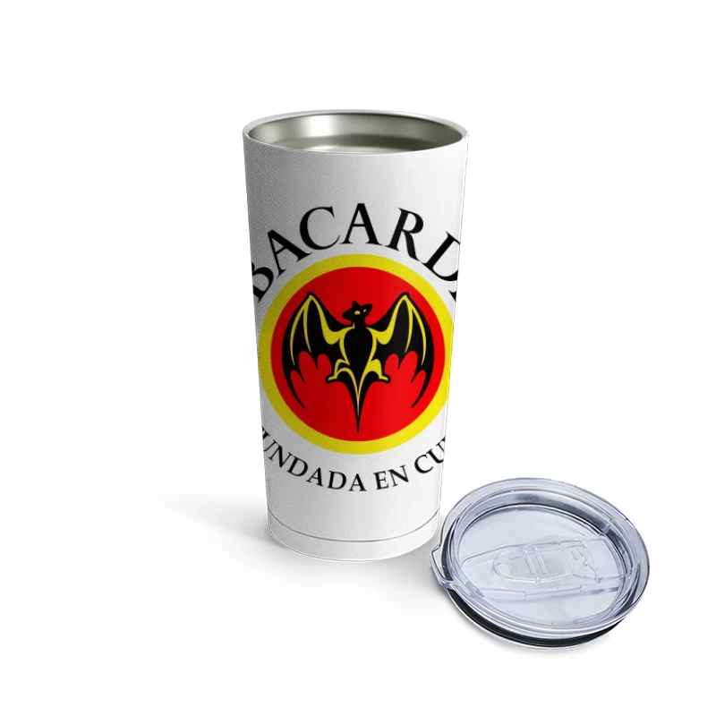 Bacardi Rum's Historic Cuban Bat Logo Travel Mug