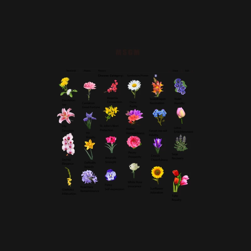 Blumenübersicht Herren T-Shirt