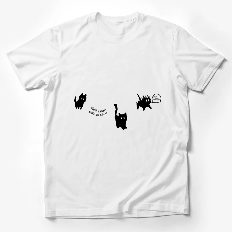 Niedliche Geisterkatzen mit Text Herren T-Shirt