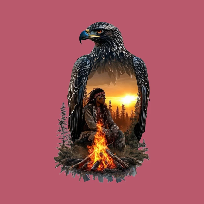 Spirit of the Eagle: A Native American Connection Throw Pillow