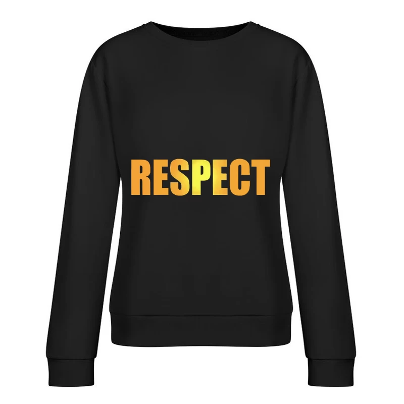 Goldener RESPEKT Textdesign Damen Pullover Sweatshirt