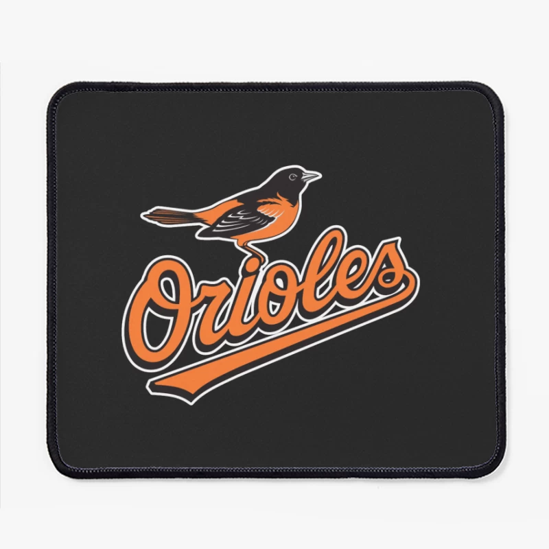 Baltimore Orioles MLB Baseball Team Logo with Orange Bird Mascot Mouse Pad