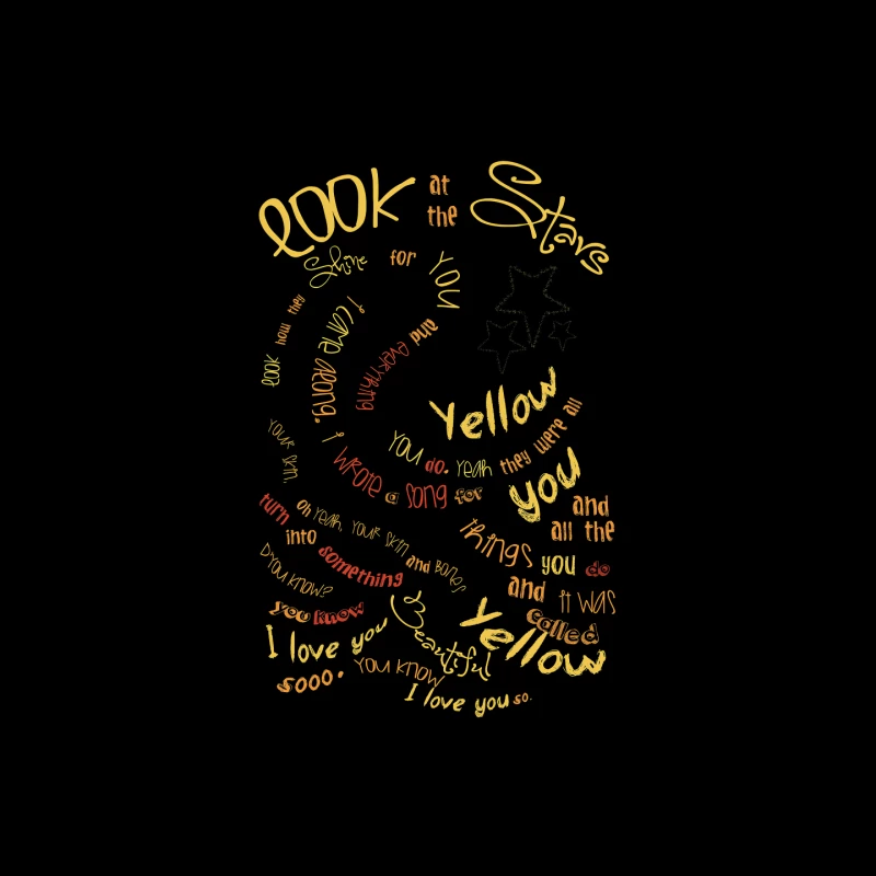 Coldplay Yellow Lyrics Mouse Pad