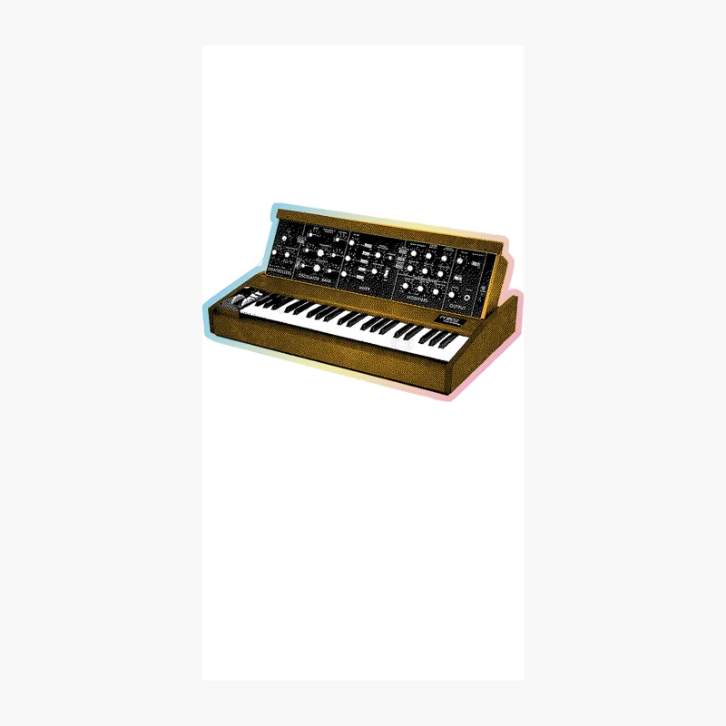 Analog Synthesizer 8bit Retro Artwork Design iPhone Case