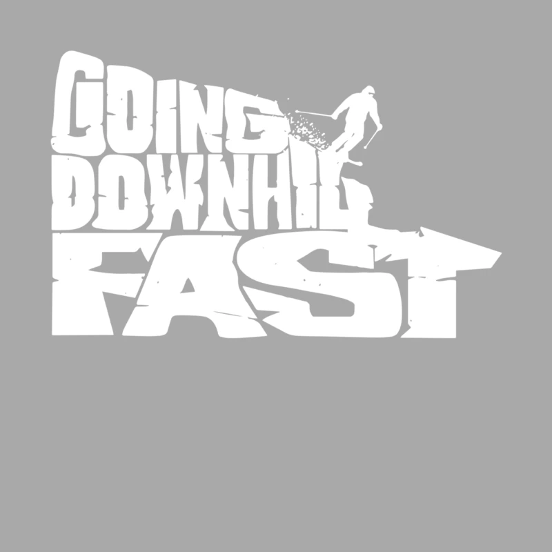 Going Downhill Fast Skiing Male Pullover Hoodie