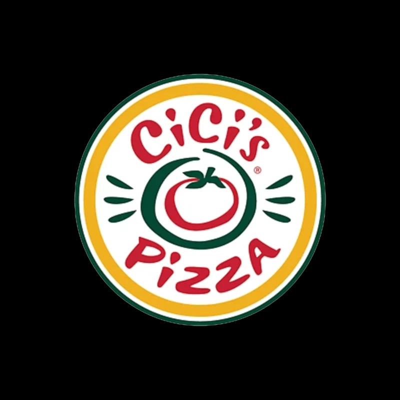 CiCi's Pizza Restaurant Chain Logo with Tomato Symbol Throw Pillow