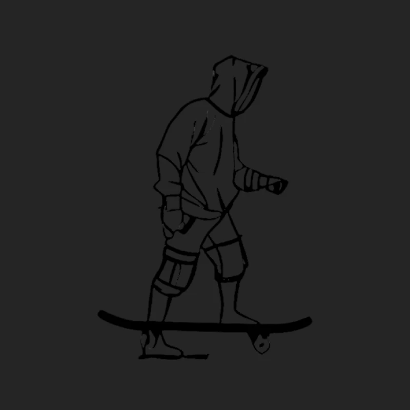 Skateboarder mit Kapuze Damen Pullover Sweatshirt