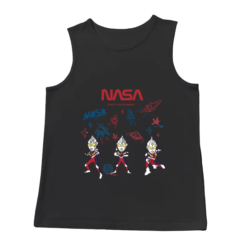 Weltraumabenteuer mit Astronauten und Raketen Herren Tanktops