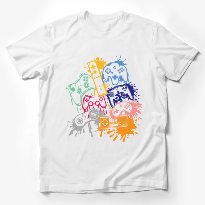 Buntes Gaming-Controller-Design Herren T-Shirt