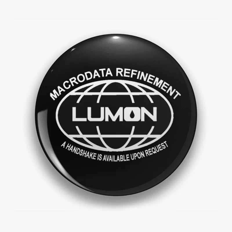 Lumon Industries Retro Corporate Globe Logo Pin