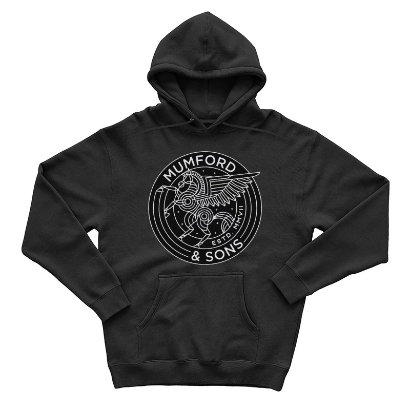 Mumford & Sons Geometric Pegasus Band Logo Male Pullover Hoodie